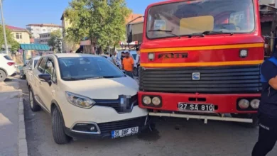 freni unutulan tanker - İslahiye'de El Freni Unutuldu: Tanker Yoldan Çıktı