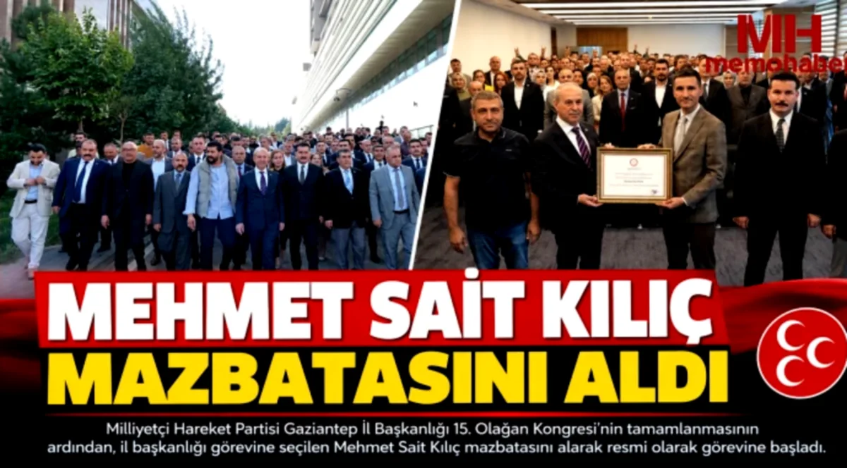 MHP Gaziantep'te Kılıç Mazbatayı Aldı
