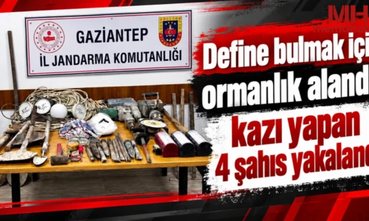 Nurdağı'nda Define Kazısı: 4 Kişi Suçüstü Yakalandı