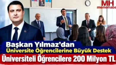 öğrencilere destek - Öğrencilere Destek: Yılmaz'dan 20 Bin TL