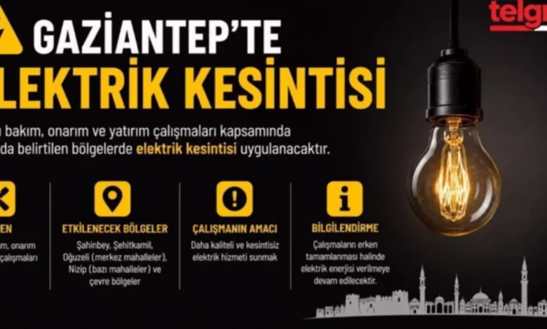 Gaziantep elektrik kesintisi - Gaziantep elektrik kesintisi şoku: 16 Ekim alarmı