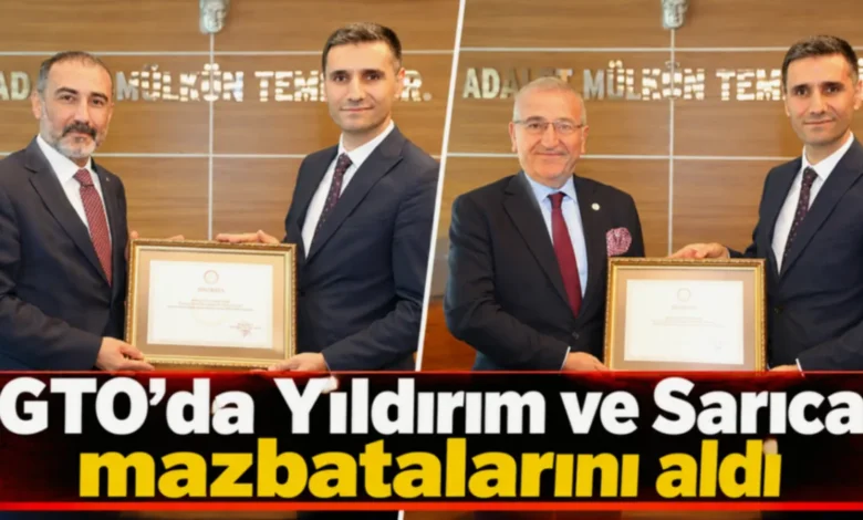 GTO mazbata töreni - GTO yönetiminden mazbata töreni