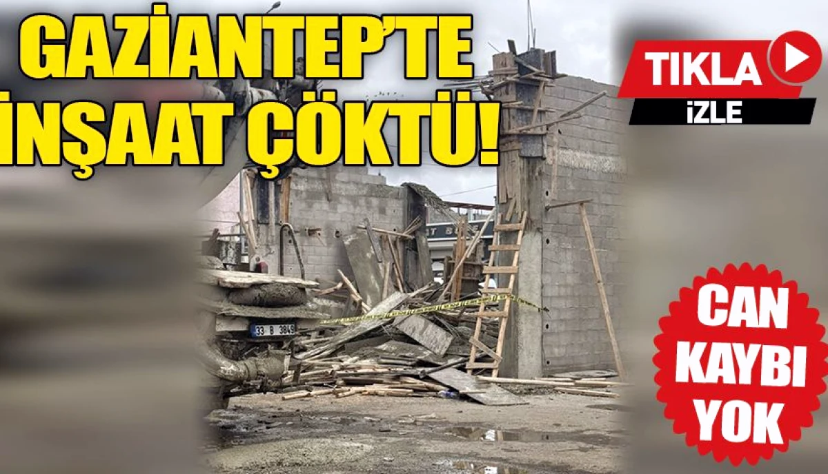 Nizip sanayi inşaatında çökme