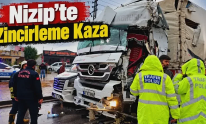 zincirleme kaza - Nizip'te Zincirleme Kaza: Yaralılar Var