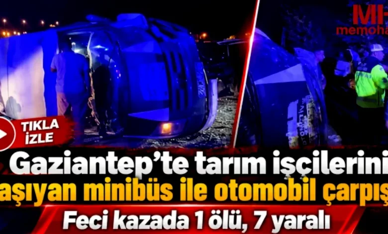 trafik kazası - Nurdağı'nda Trafik Kazası: 1 Ölü, 7 Yaralı