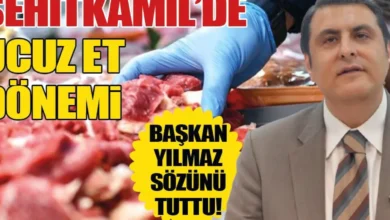 Şehitkamil'de ucuz et - Şehitkamil'de ucuz et satışı başladı
