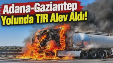 TAG Otoyolu'nda TIR Yangını - TAG Otoyolu'nda TIR Yangını: fuoco kontrolde